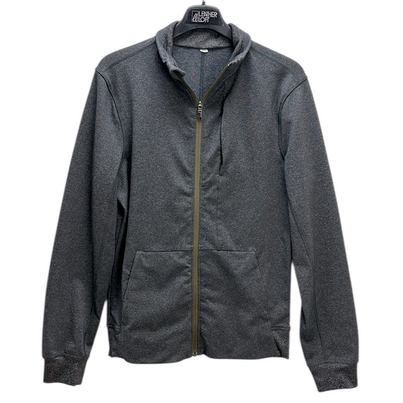 Lululemon Mens Heathered Black PrePost Jacket S Stretch Luon Fabric Activewear - Picture 1 of 16